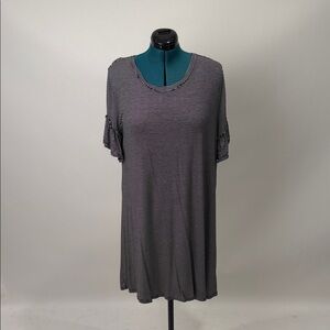 Mossimo Supply Co. Black and White Striped T-Shirt Dress